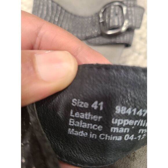 Dansko Crocodile Wedge Sandals Womens EU 41 Gray Genuine Leather Straps Slide On - Picture 8 of 8